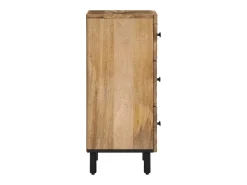 Armario auxiliar madera maciza de mango 40x33x75 cm