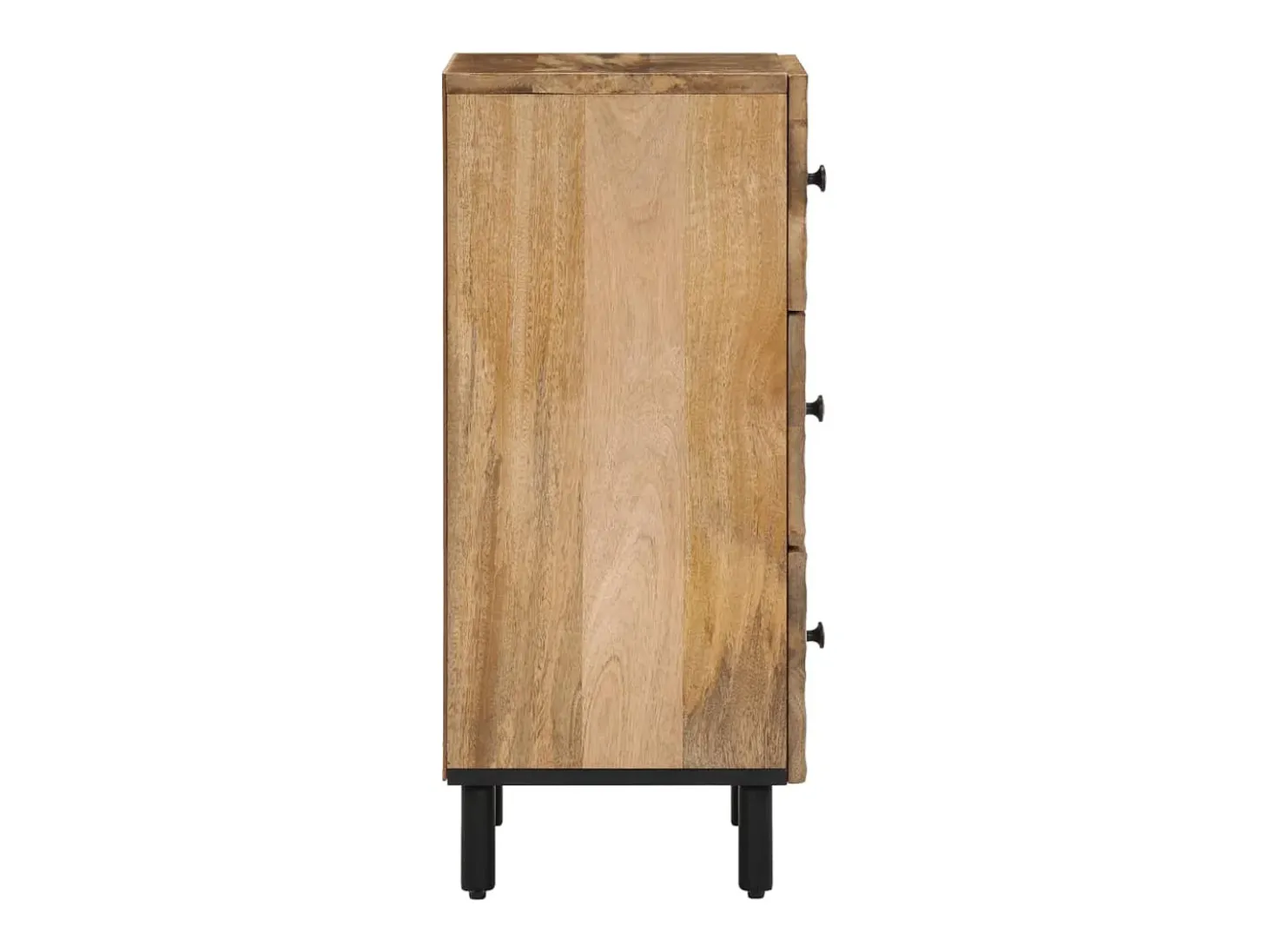 Armario auxiliar madera maciza de mango 40x33x75 cm