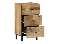 Armario auxiliar madera maciza de mango 40x33x75 cm