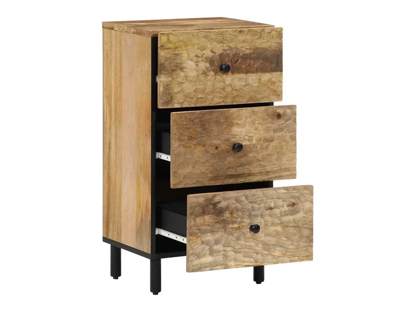 Armario auxiliar madera maciza de mango 40x33x75 cm