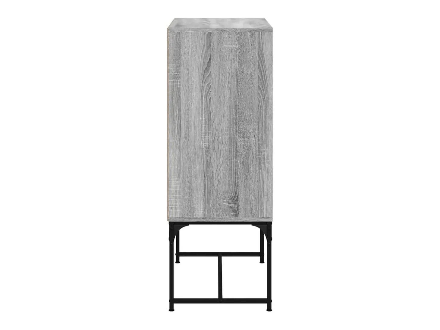 Armario auxiliar puertas de vidrio gris Sonoma 69x37x100 cm
