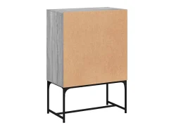 Armario auxiliar puertas de vidrio gris Sonoma 69x37x100 cm