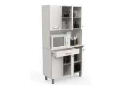 Armario Buffet Cocina 6 Puertas Blanco Roble Acacia/Kronberg 101x185 cm