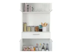 Armario Cocina Aparador 4P 1C Blanco 80x180 cm