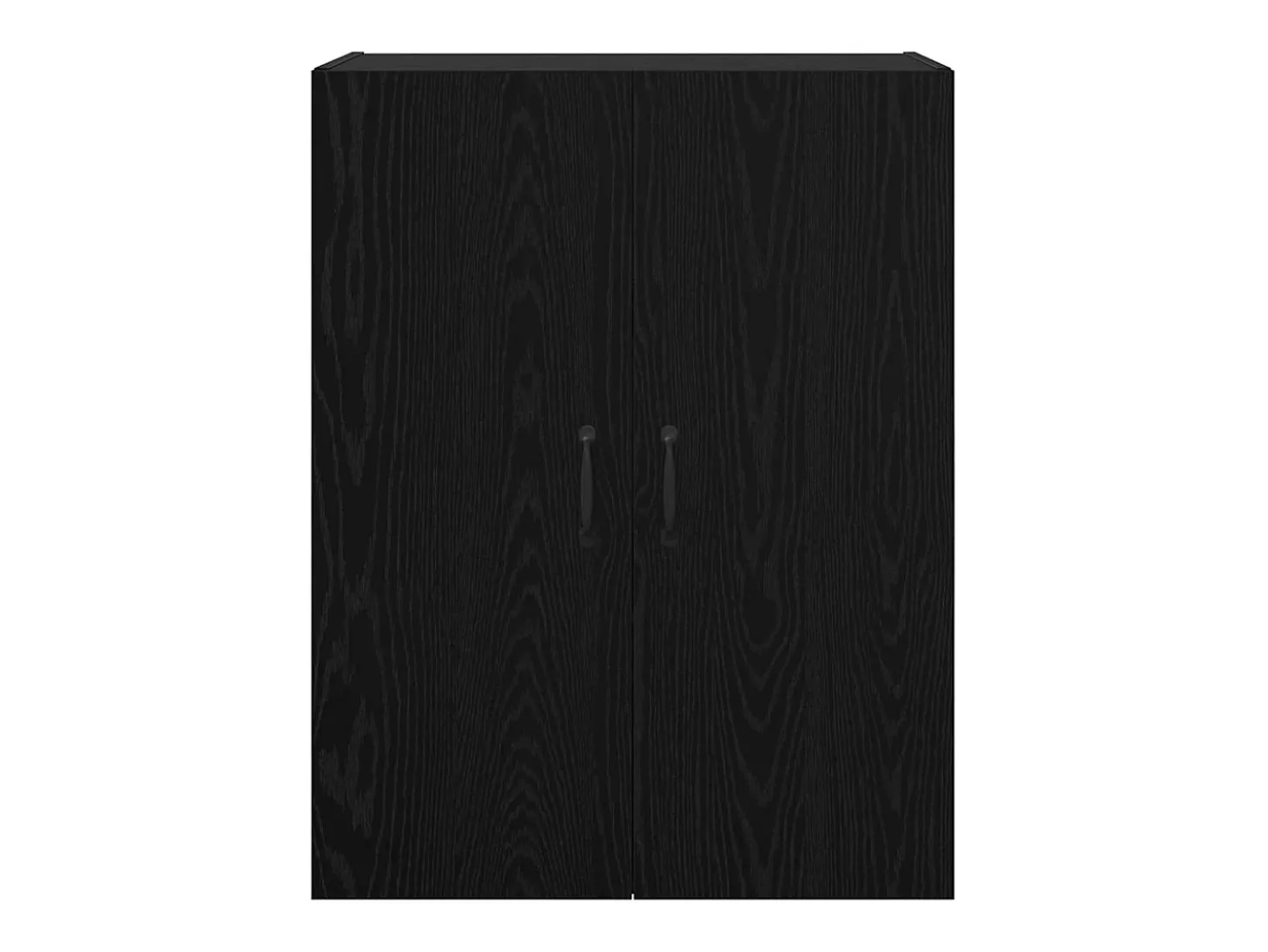 Armario colgante con estante Montaje en pared con puerta Roble negro 69,5 x 34 x 90 cm