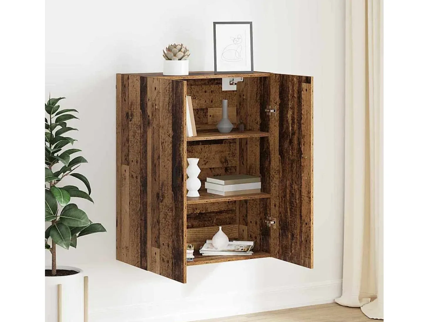 Armario colgante de pared Madera antigua 69,5 x 34 x 90 cm