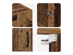 Armario colgante de pared Madera antigua 69,5 x 34 x 90 cm