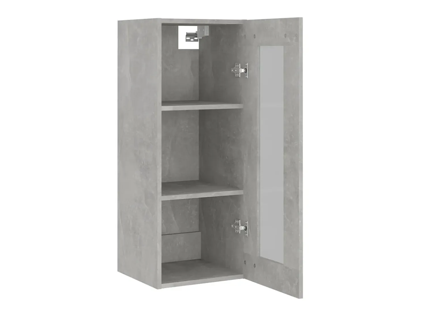 Armario colgante de pared gris hormigón 34,5x34x90 cm