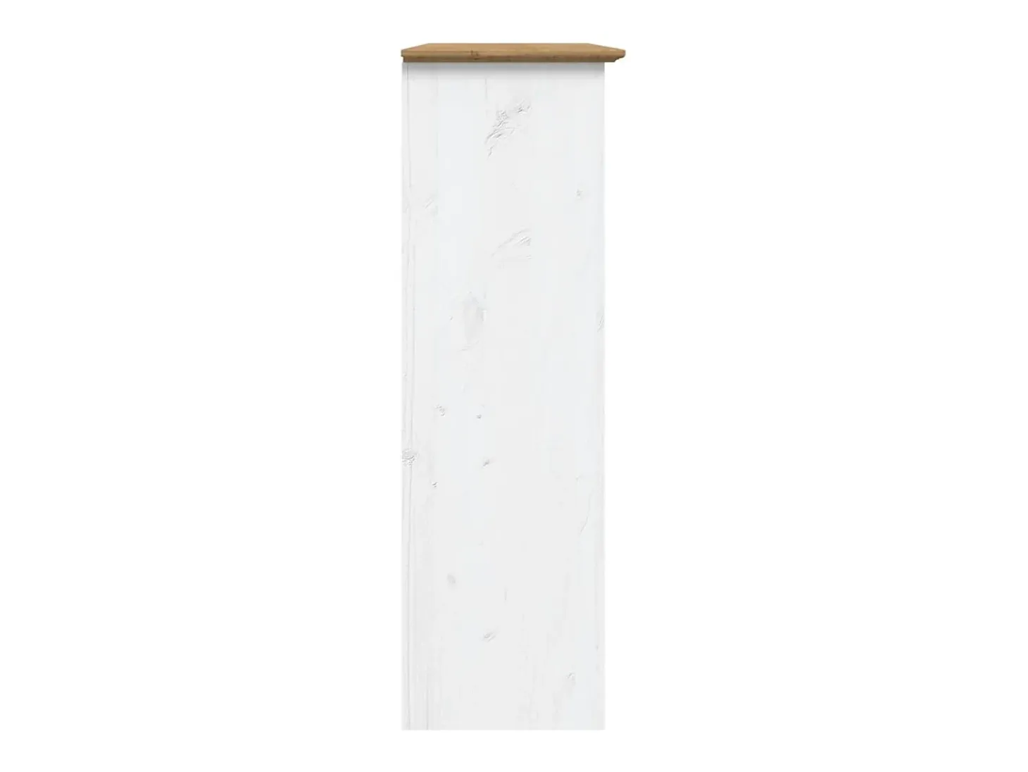 Armario con puertas de vidrio BODO madera de pino blanco marrón