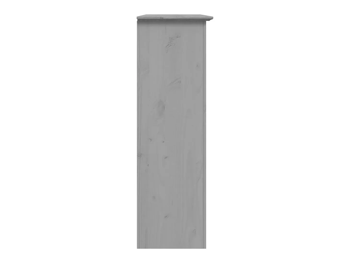 Armario con puertas de vidrio BODO madera maciza pino gris
