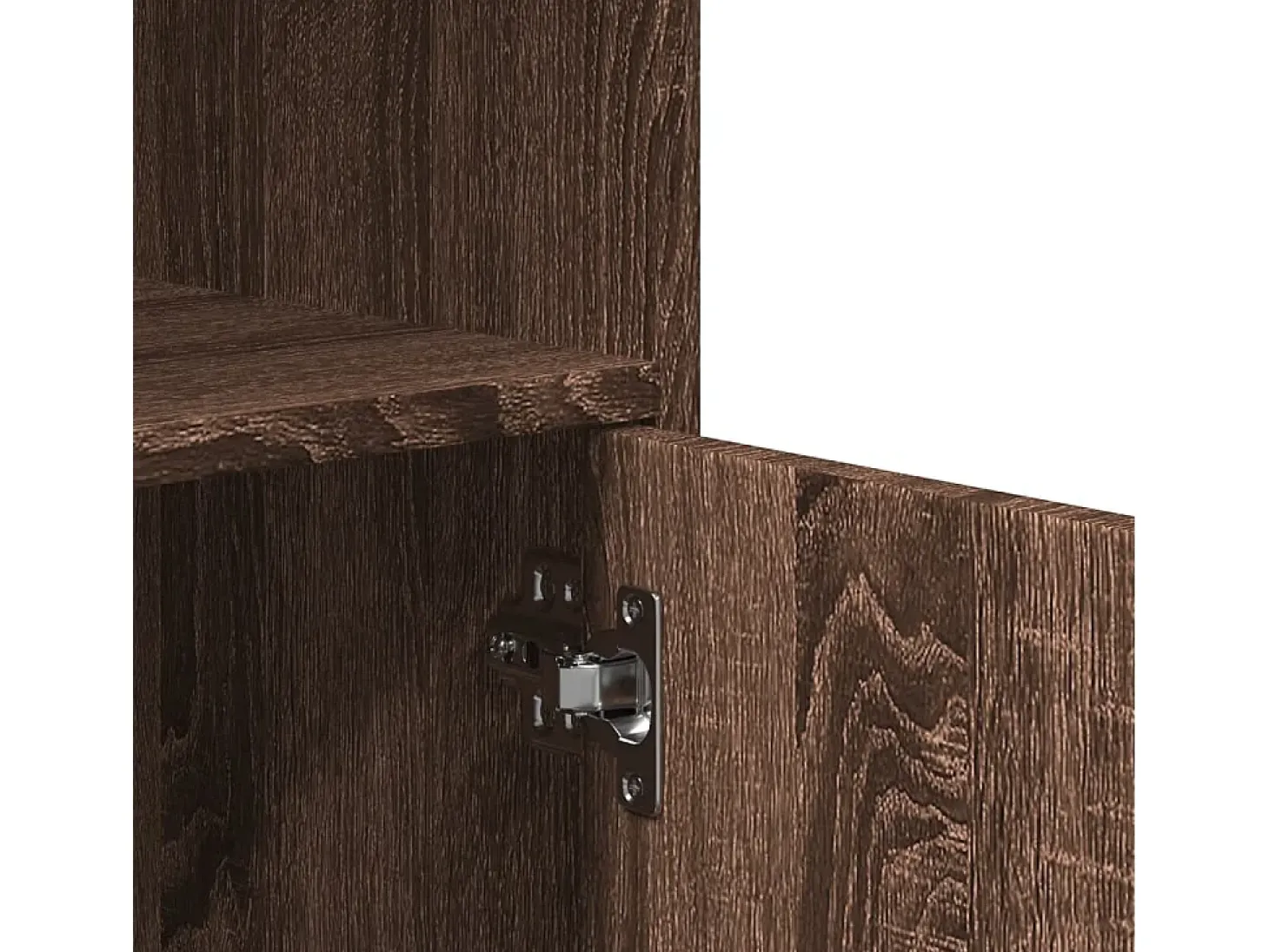 Armario con ruedas de roble marrón 55x40x91 cm madera de ingeniería