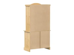 Armario con vitrina Corona madera maciza pino 100x48,5x179 cm