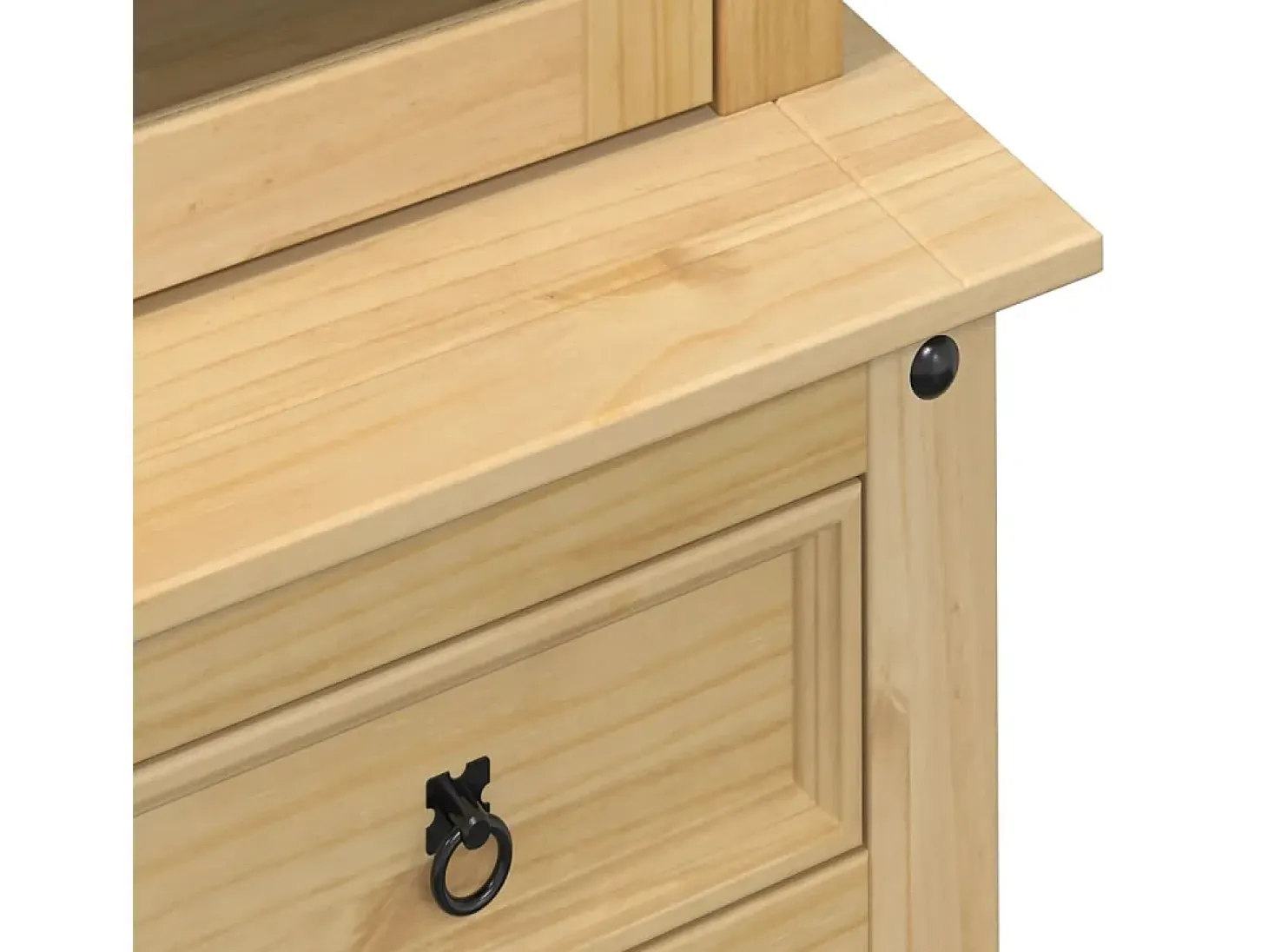 Armario con vitrina Corona madera maciza pino 100x48,5x179 cm
