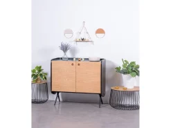 Armario consola en madera maciza de roble - Madison - Roble Americano