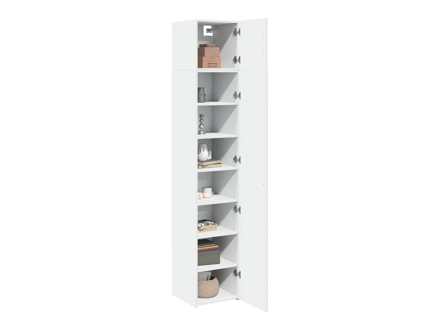 Armario de almacenaje blanco Slim 40x42,5x225 cm