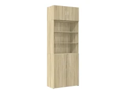 Armario de almacenaje de roble Sonoma 80x42,5x225 cm