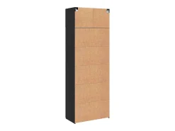 Armario de almacenaje de roble negro 80 x 41 x 225 cm