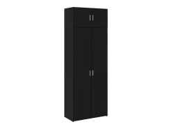 Armario de almacenaje de roble negro 80 x 41 x 225 cm
