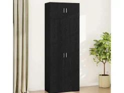 Armario de almacenaje de roble negro 80 x 41 x 225 cm