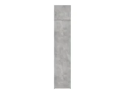 Armario de almacenaje estrecho gris hormigón 45x42,5x225 cm