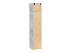 Armario de almacenaje estrecho gris hormigón 45x42,5x225 cm