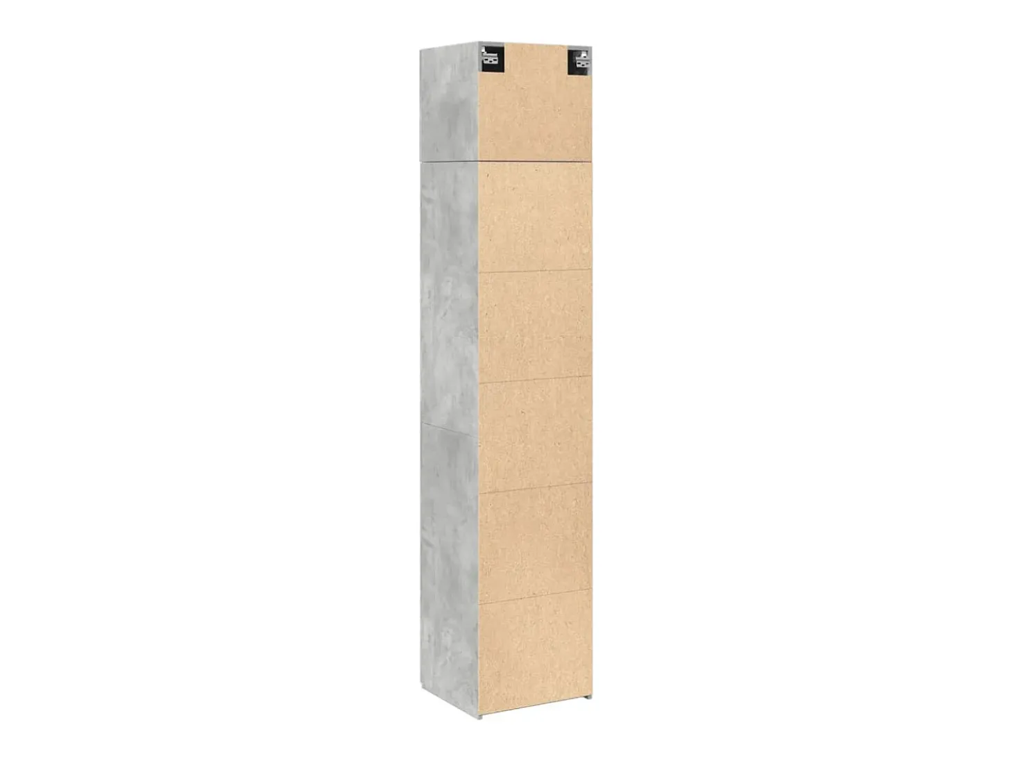 Armario de almacenaje estrecho gris hormigón 45x42,5x225 cm