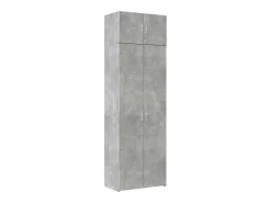 Armario de almacenaje gris hormigón 70x42,5x225cm madera de ingeniería