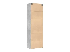 Armario de almacenaje gris hormigón 70x42,5x225cm madera de ingeniería