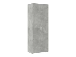 Armario de almacenaje gris hormigón 70x42,5x225cm madera de ingeniería