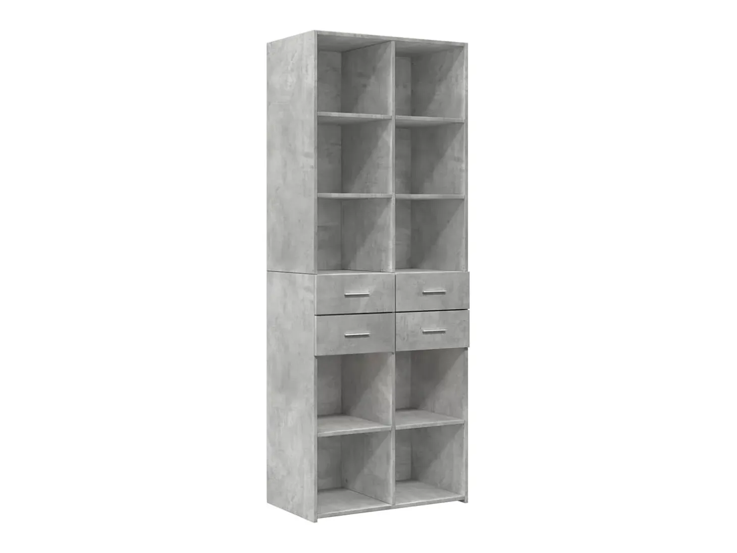 Armario de almacenaje gris hormigón 70x42,5x225cm madera de ingeniería