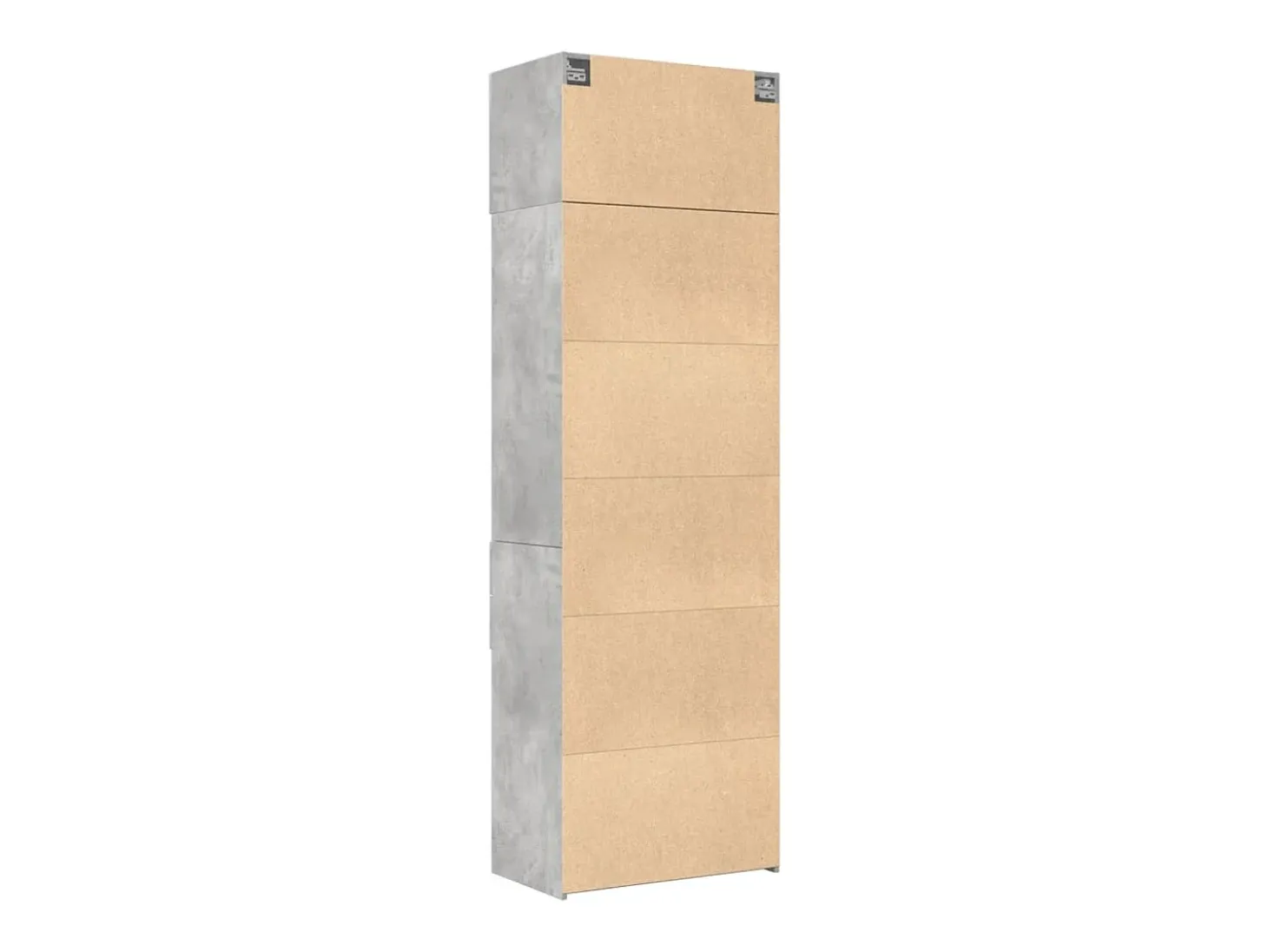 Armario de almacenaje gris hormigón 70x42,5x225cm madera de ingeniería