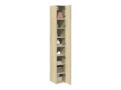 Armario de almacenaje Slim roble Sonoma 30x42,5x225 cm