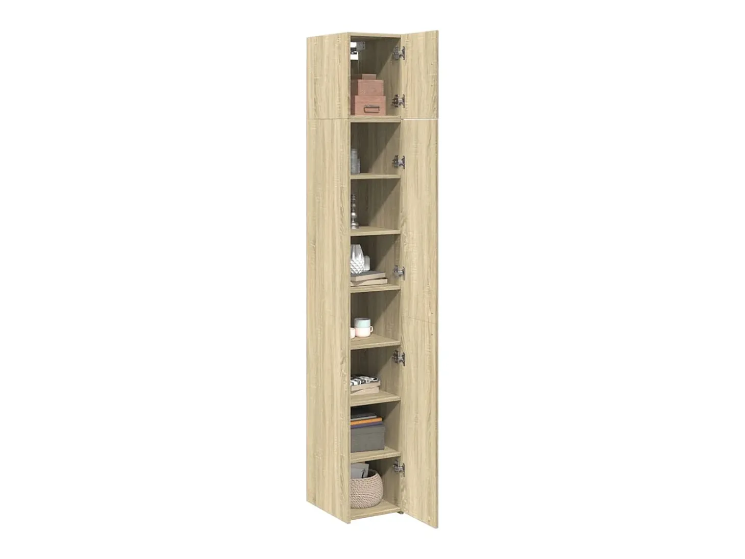 Armario de almacenaje Slim roble Sonoma 30x42,5x225 cm