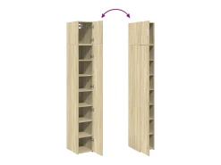 Armario de almacenaje Slim roble Sonoma 30x42,5x225 cm