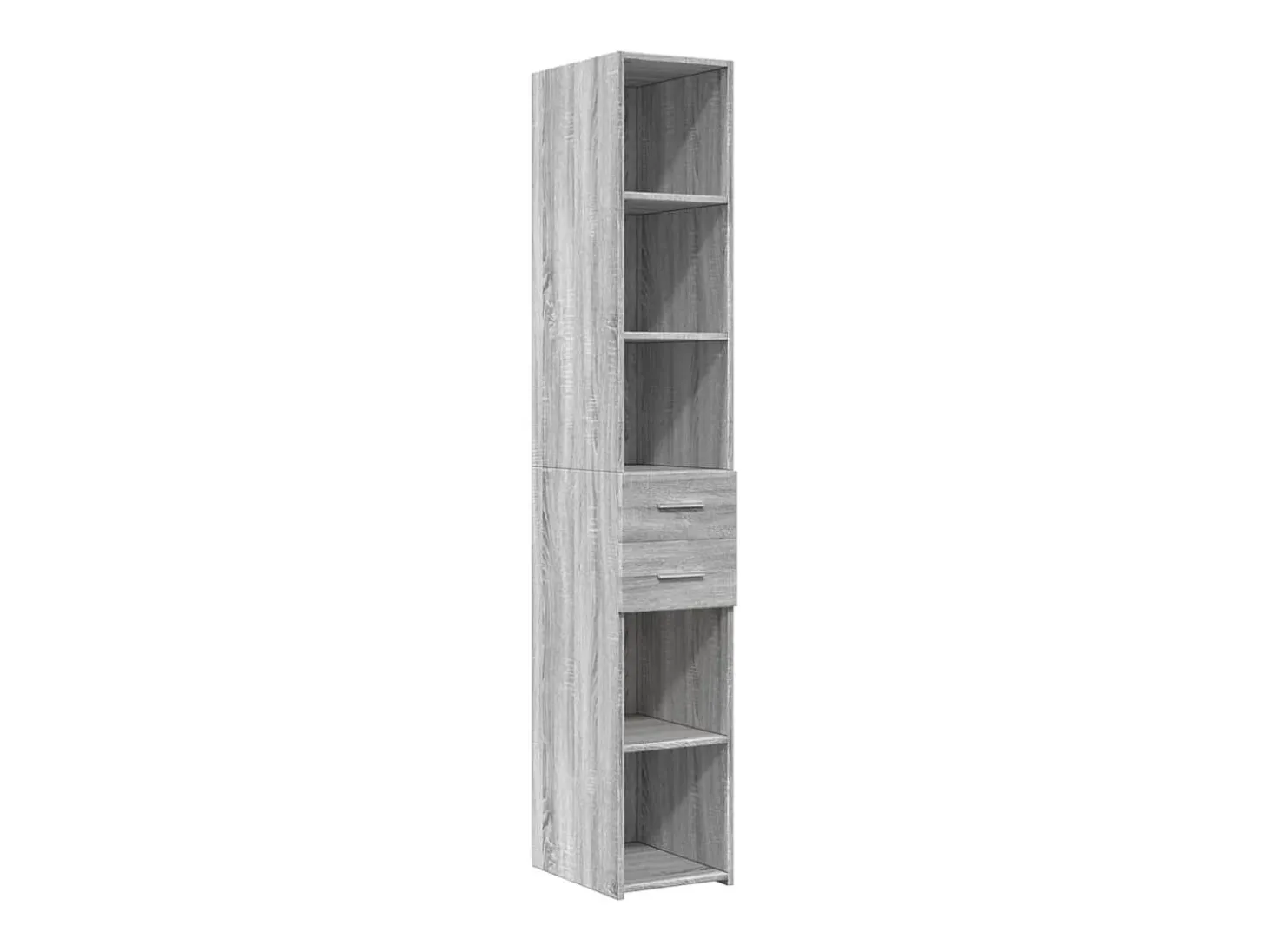 Armario de almacenaje Slim Sonoma gris 30x42,5x225 cm