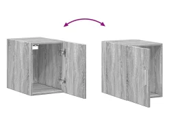 Armario de almacenaje Slim Sonoma gris 30x42,5x225 cm