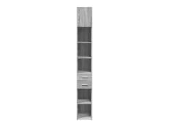 Armario de almacenaje Slim Sonoma gris 30x42,5x225 cm
