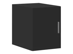 Armario de almacenaje Slim negro 30x42,5x225cm madera de ingeniería
