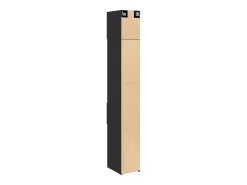 Armario de almacenaje Slim negro 30x42,5x225cm madera de ingeniería