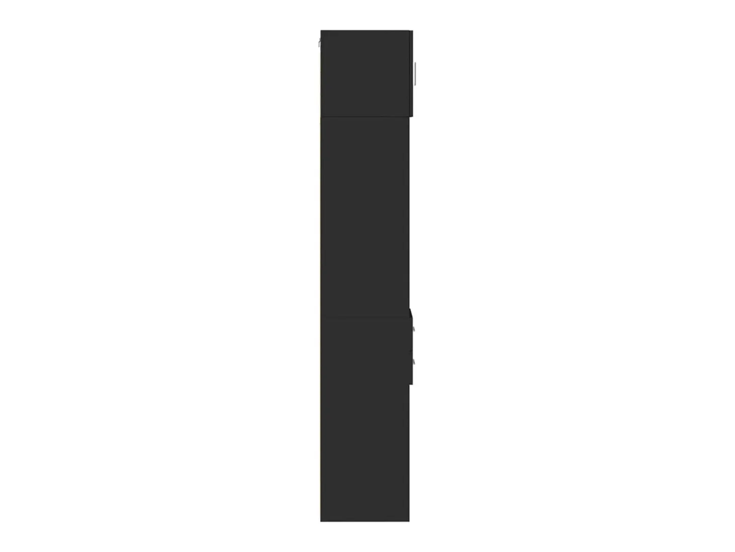 Armario de almacenaje Slim negro 30x42,5x225cm madera de ingeniería