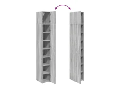 Armario de almacenaje Slim Sonoma gris 30x42,5x225 cm