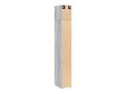 Armario de almacenaje Slim Sonoma gris 30x42,5x225 cm