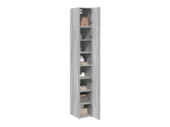 Armario de almacenaje Slim Sonoma gris 30x42,5x225 cm
