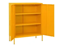 Armario de almacenamiento acero amarillo mostaza 80x35x101,5 cm ES188345