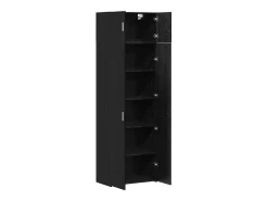 Armario de almacenamiento de roble negro 70x42,5x225 cm Madera de ingeniería