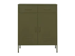 Armario de almacenamiento acero verde oliva 80x35x101,5 cm ES138235