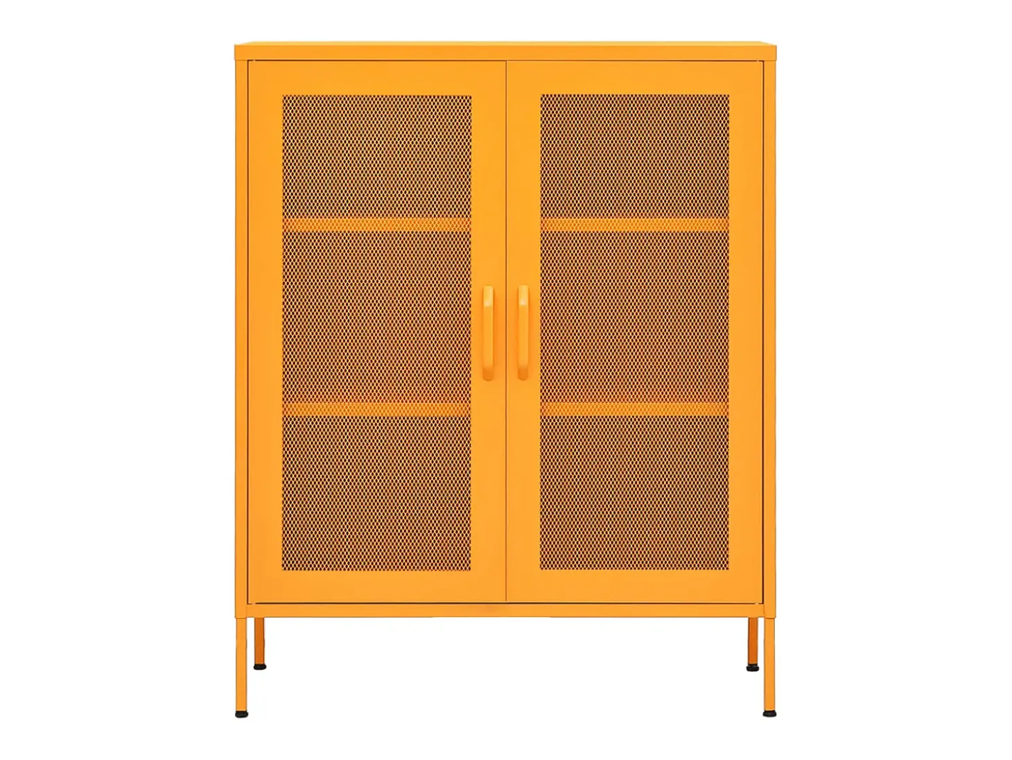 Armario de almacenamiento acero amarillo mostaza 80x35x101,5 cm ES64271