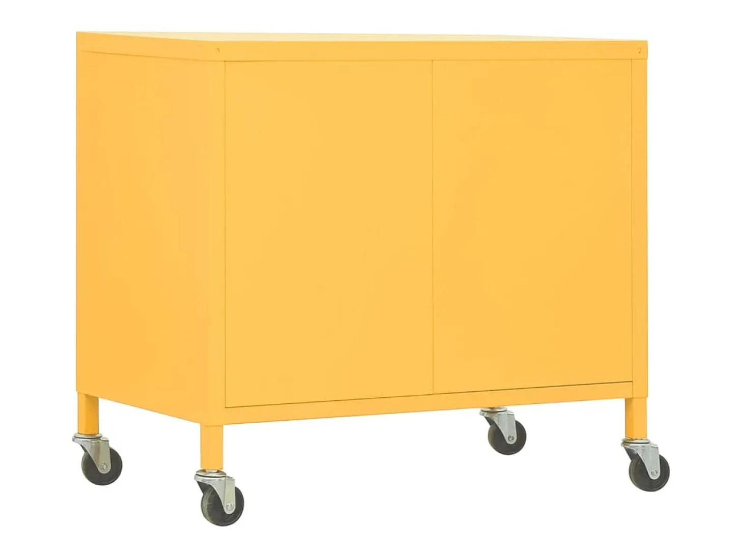 Armario de almacenamiento acero amarillo mostaza 60x35x56 cm ES809220