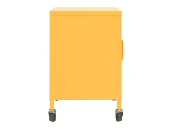 Armario de almacenamiento acero amarillo mostaza 60x35x56 cm ES809220