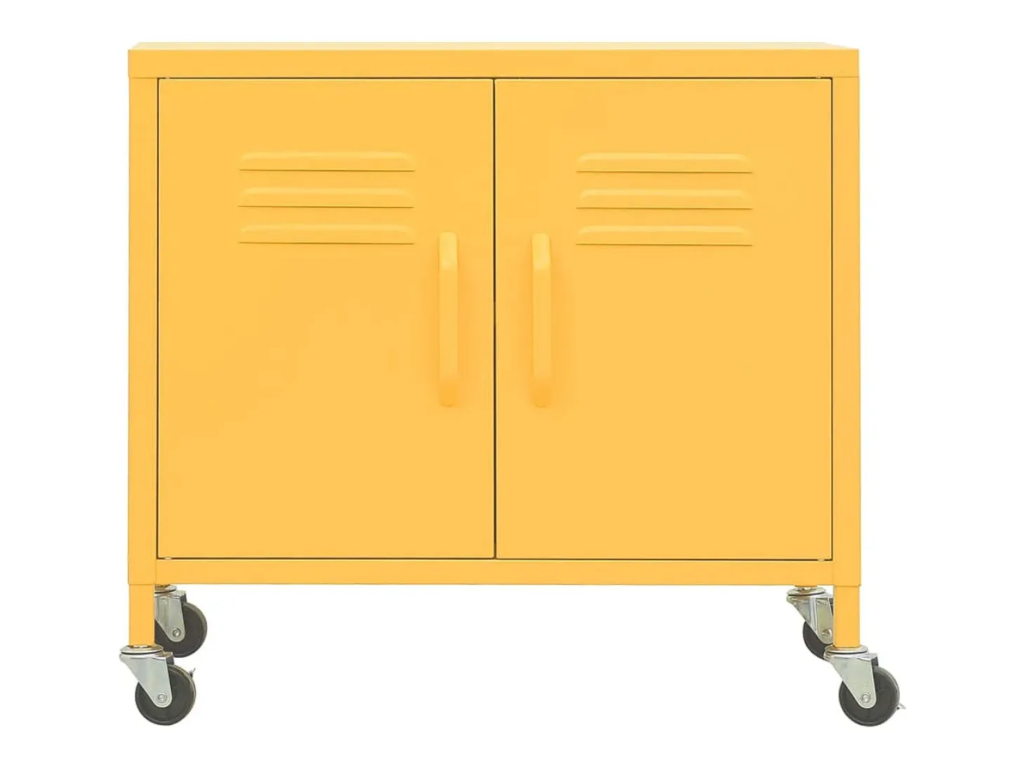 Armario de almacenamiento acero amarillo mostaza 60x35x56 cm ES809220